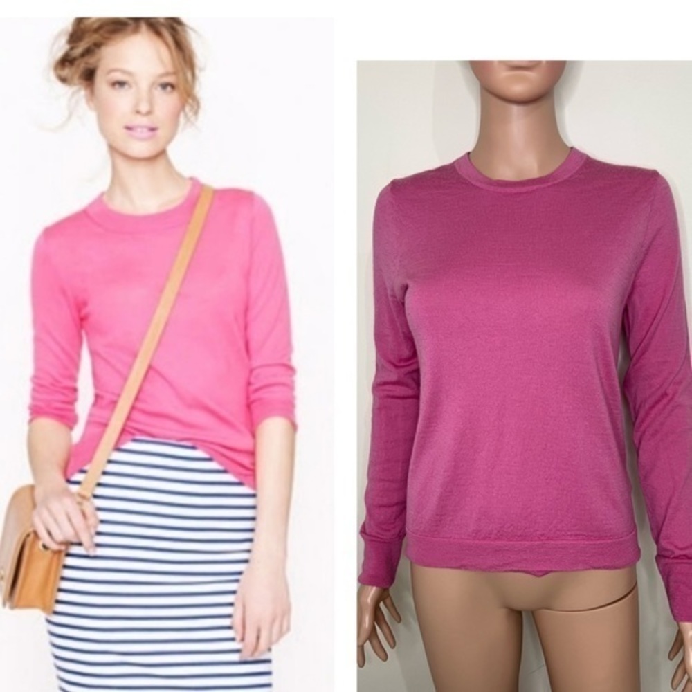 J.crew pink sweater size M